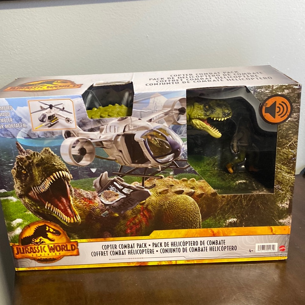 Mattel Jurassic World Copter Combat Pack - Green and Gray